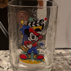 Disney McDonald’s yr 2000 Mickey Mouse Glass with Red and Blue Accents